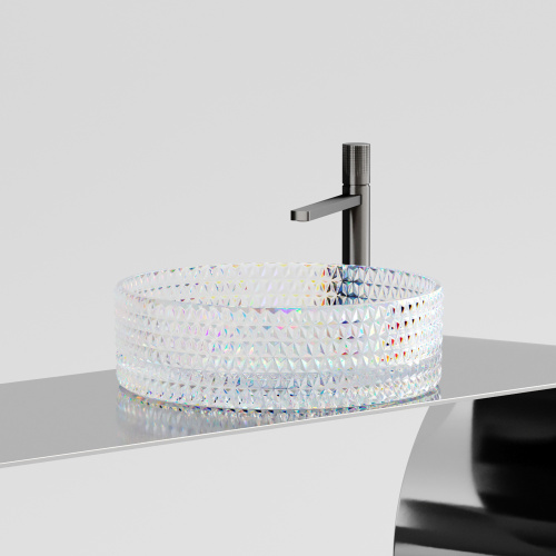 Раковина Ceramica Nova CRISTAL 36 см CN6059 накладная цвет неон - фото 5
